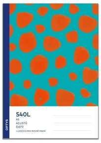 Iskolai füzet 540, tiszta, integrált nyílással, eper